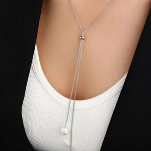 Elegant drawstring faux pearl Y chain. NWT Fast Ship. 4,000 Items Sold!